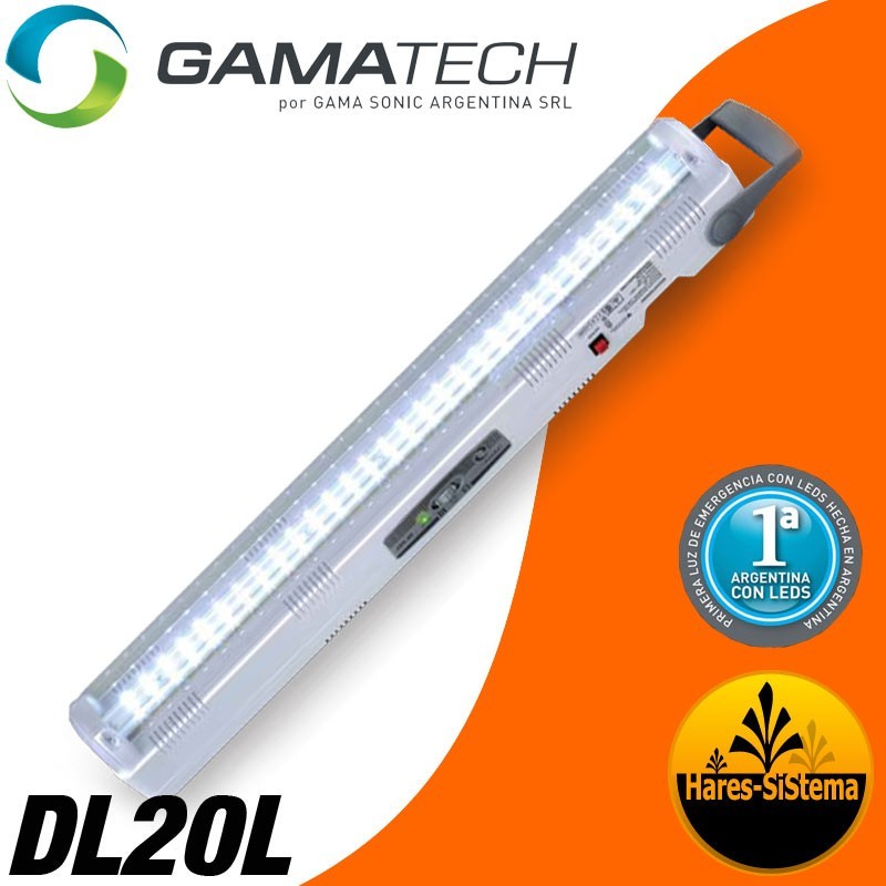 Luz de Emergencia 90 Leds Gamasonic 15hs Autonomia HaresSistema
