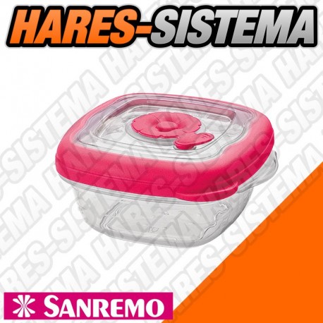 Contenedor Rectangular Grande Bajo 2400ml Flor