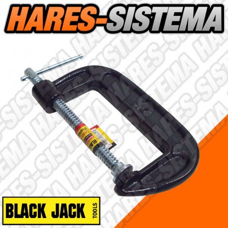 Prensa Tipo G 4" Linea Pesada Black Jack