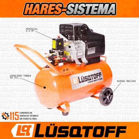 Compresor de Aire 50 lts Lusqtoff 2.5 HP Mando Directo