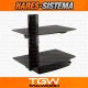 Soporte Doble Estante DVD Consolas Decodificadores TGW Tagwood