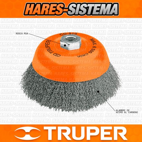 Cepillo Copa Rizado 4" Truper