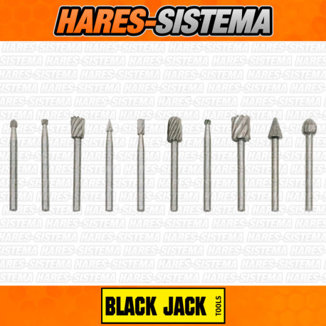 Juego 10 Mini Fresas Carburo Black Jack