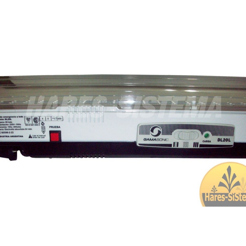 Luz de Emergencia 90 Leds Gamasonic 15hs Autonomia HaresSistema