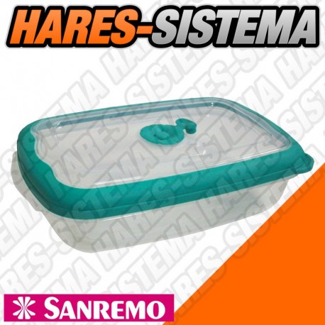 Contenedor Rectangular Mediano Bajo 1260 ml Flor